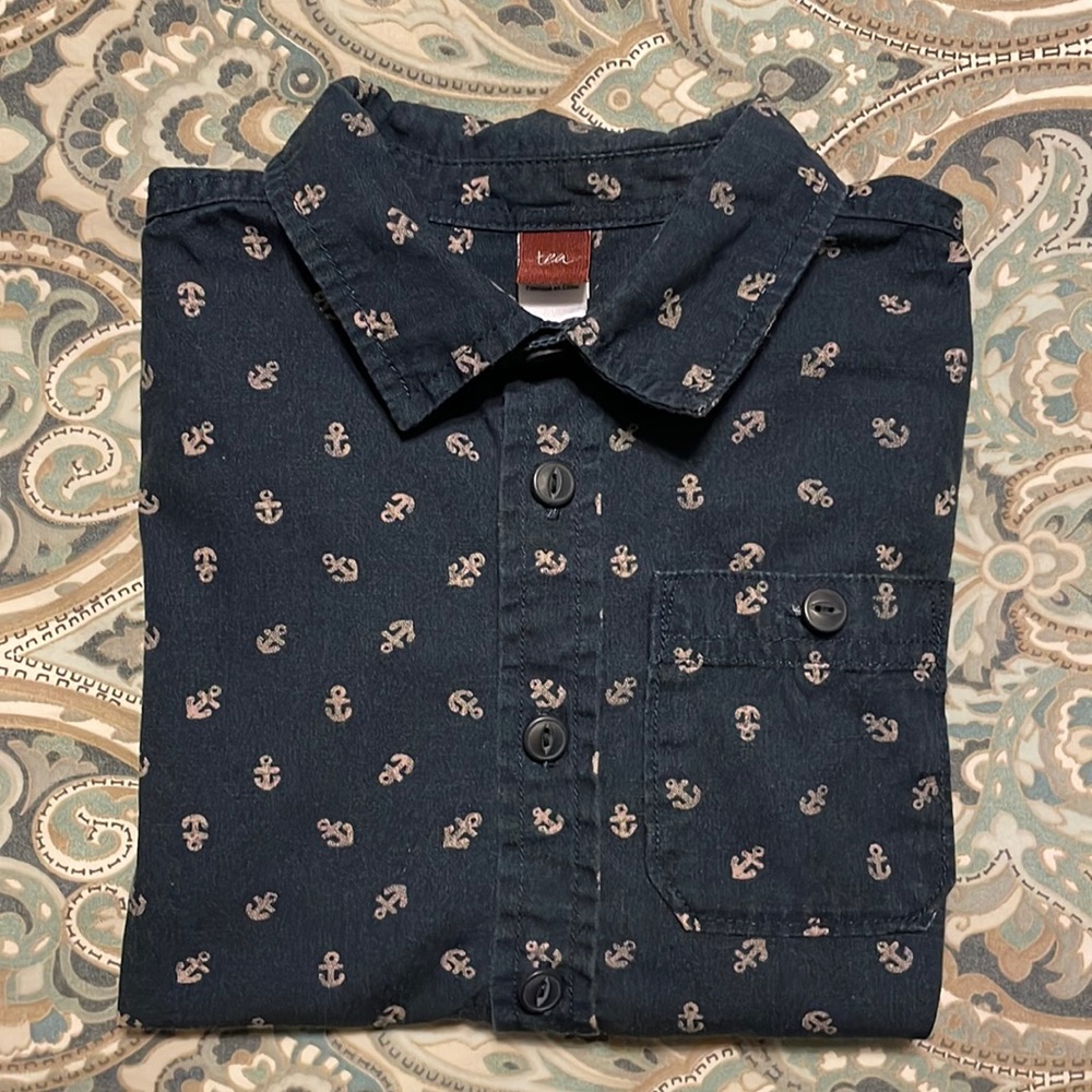 Tea Collection Short Sleeve Button Down Shirt
